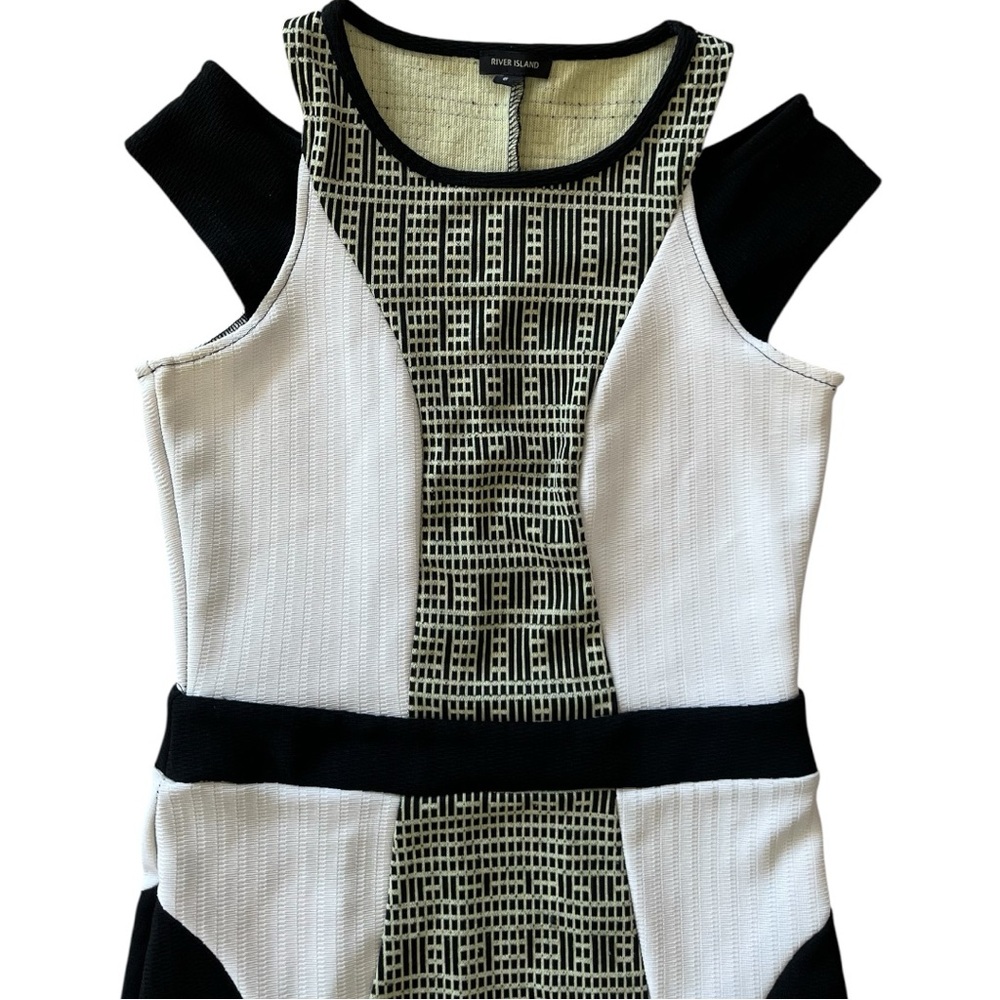 River Island | Black and White Women's Dress Size Medium 6 - Picture 4 of 15